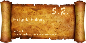 Sulyok Ruben névjegykártya